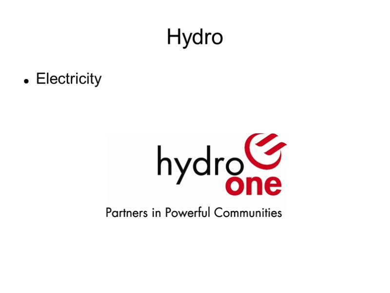 Hydro Electricity